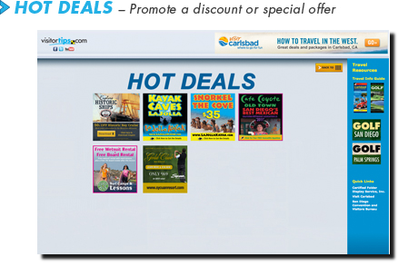 Advertise Special Offers & Discounts